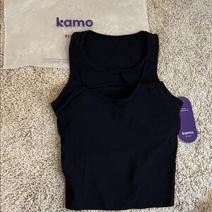 NWT kamo fitness Aria Rib Waist Length Tank top Bra Small (long length)